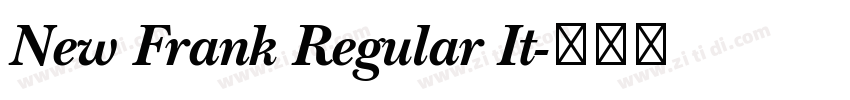 New Frank Regular It字体转换